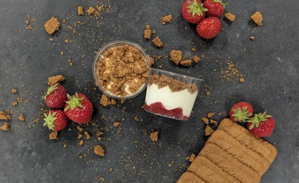 Cheesecake aardbei speculoos (2 stuks)